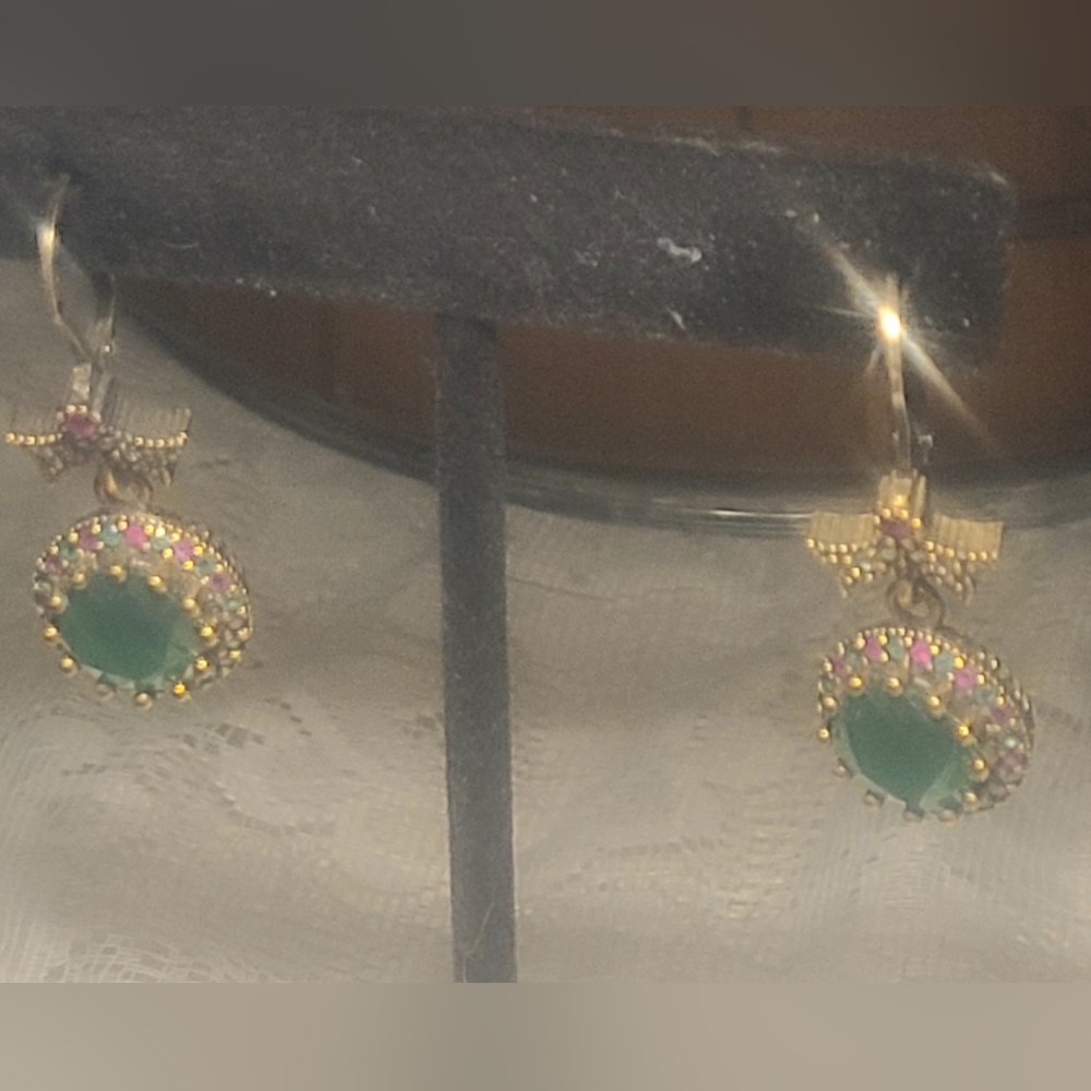 Natural Emerald And Ruby Earrings - image 6
